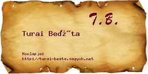 Turai Beáta névjegykártya